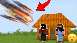 CASA DE ABÓBORA VS CHUVA DE METEOROS NO MINECRAFT! 