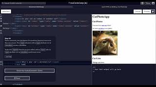FreeCodeCamp - Responsive Web Design - Step 56 of 71 -  Learn HTML by Building a Cat Photo App