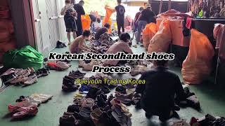Korean Good Quality Secondhand Shoes -- Sorting And Packing Process Daeyoun Trading Korea