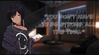 ASMR || Your Girlfriend Comforts You After A Hard Day   [Sleep Aid] [Comfort] [Tomboy] [Rain Sounds]