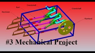 Crankshaft Operated Multi Hacksaw Machine Mechanical Project @MechenggNetworld