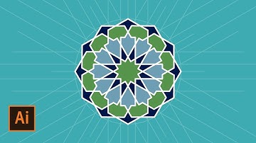 How to Create an Islamic Geometric Pattern #5 | Illustrator Tutorial - زخارف اسلامية هندسية