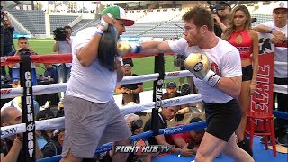 Speed & Power Canelo Alvarezs Full Media Workout For Gennady Ovkin