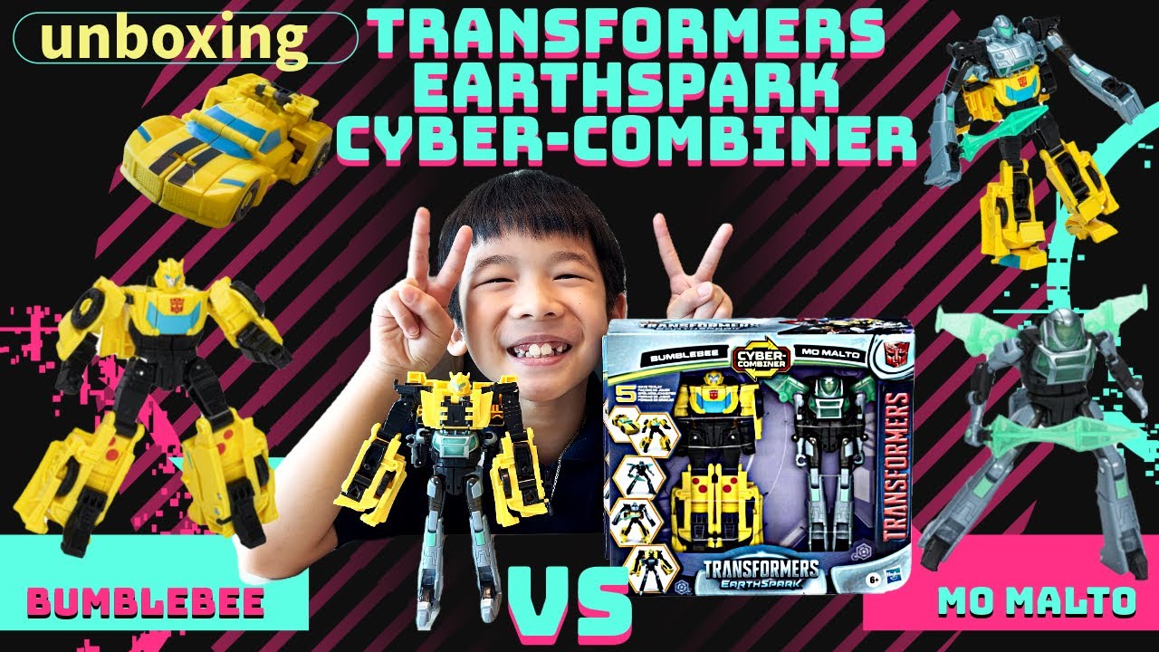 Unbox Bumble Bee & Mo Malto | Transformers Earth Spark | Cyber-Combiner * Happy Summer Channel 第201集