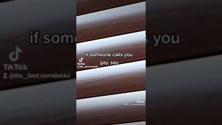 Comeback if someone says ur gay (tik tok)