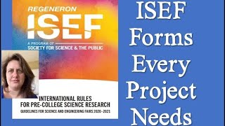 ISEF Required Forms: Checklist 1, 1A, Research Plan, IB