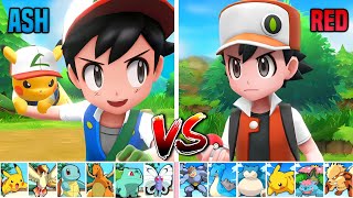 [ Ash Vs Red ] Master Battle In Pokemon Lets Go Pikachu \& Eevee