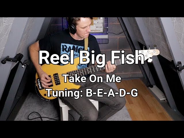 Reel Big Fish - Take On Me bass cover (with tab) class=