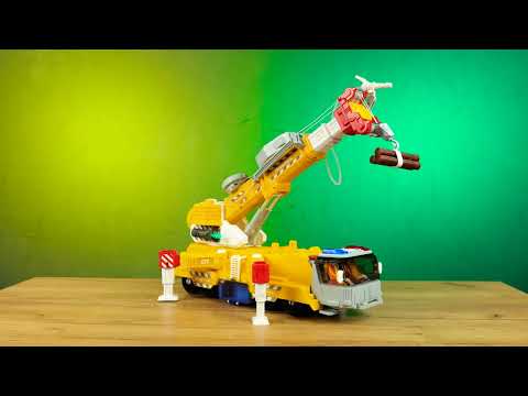 Дитяча машинка кран YY 6037 з рухомими елементами підсвіткою та звуковими ефектами, видео 1