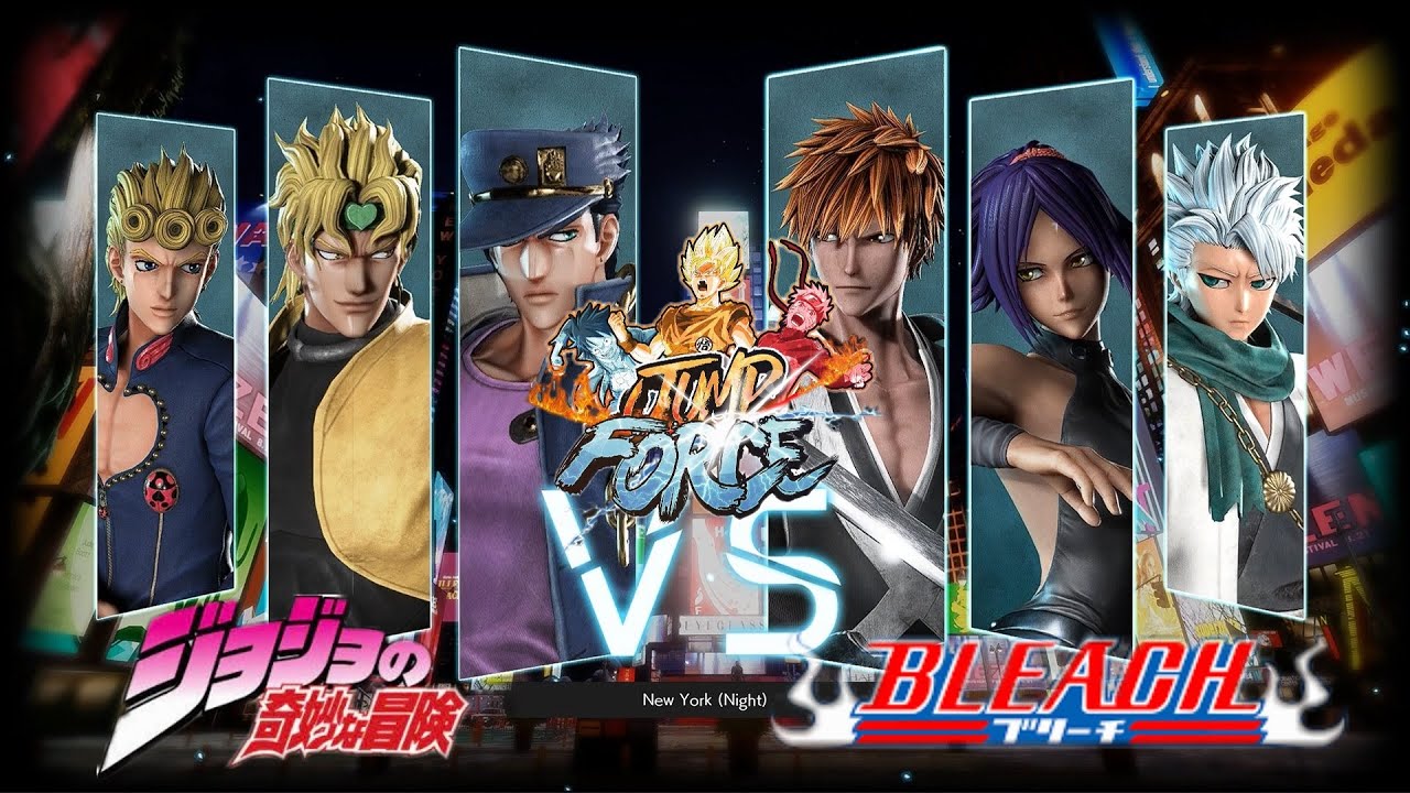 Jump Force Jojo Bizzare Adventure vs Bleach (Jojo,Dio,Giorno vs Ichigo,Yuruichi,Toshiro)