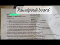 Rawalpindi Board 11th Class English G1 | #online #exam #aiou #admission #punjabboards