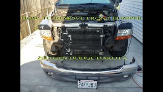 2nd Gen Dodge Dakota Bumper Removal