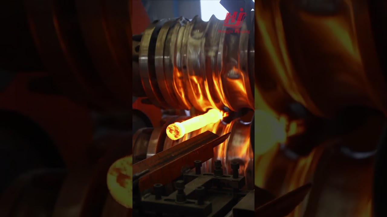 Smooth control arm manufacturing process by roll forging machine 
