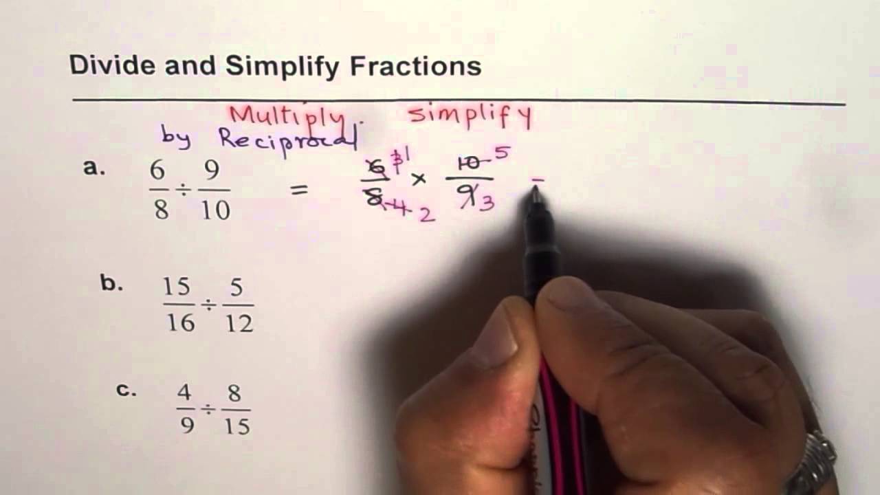 How to Divide and Simplify Fractions Simple Approach with Examples