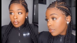 MUST SEE! Full lace Cornrow Wig, Easy Application, Natural hairline, Rayzeesignaturehairssng