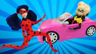 Леди Баг и Квин Би в автошколе - Видео про героев из мультфильма Леди Баг - Игры для девочек