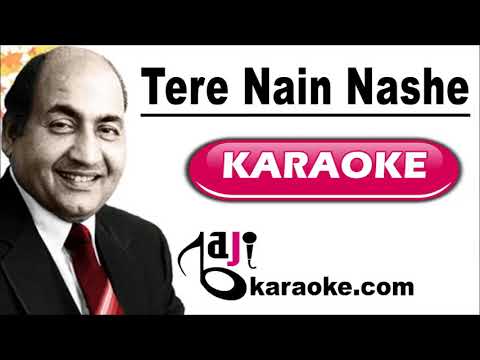 Tere Nain Nashe De Pyale  Video Karaoke Lyrics  Gora Aur Kala Mohammad Rafi Baji Karaoke