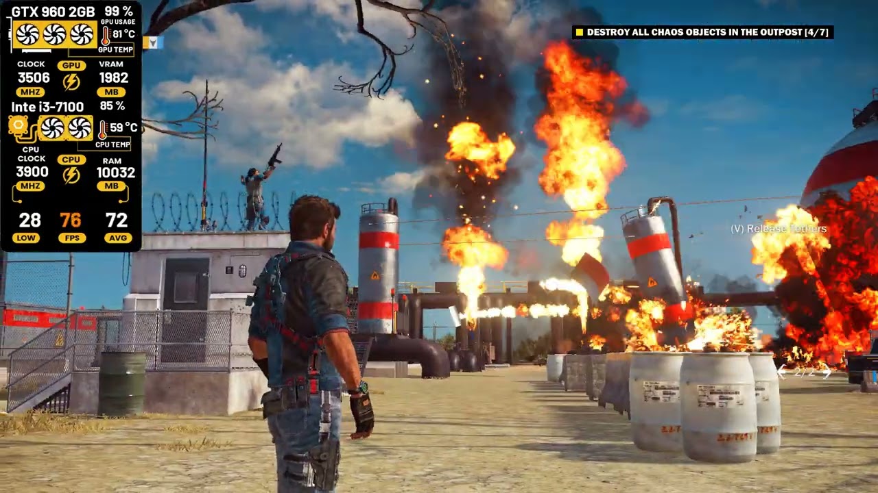 Just Cause 3 - GTX 960 2GB - i3 7100 - 1080p