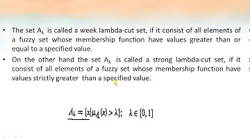 CS 361 Soft Computing - Module 4 -  Lambda Cut Fuzzy Set and Relation