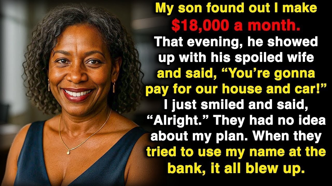 My son found out my salary and came with his spoiled wife demanding everything