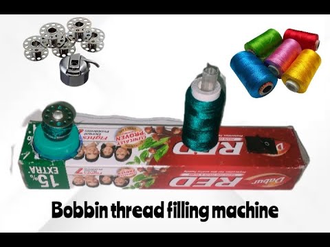 How to make home made bobbin thread filling machine - YouTube