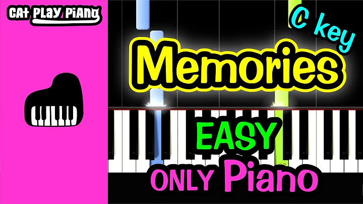 Memories C Key - Piano Tutorial Easy + Free Sheet Music PDF - Maroon 5