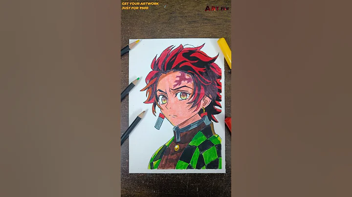 Day 11: Tanjiro Kamado Drawing 🔥 | Demon Slayer Fans Don’t Miss This!