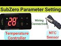 Subzero Temperature Controller Parameter Setting In HIndi | Subzero Controller | Electrical Ada