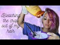 BLEACHING MY ROOTS | REMOVING ARCTIX FOX PURPLE RAIN w/ BLEACH BATH