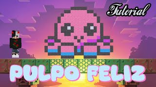 MINECRAFT PIXEL ART DE UN PULPO REVERSIBLE FELIZ. 🐙 🙂 