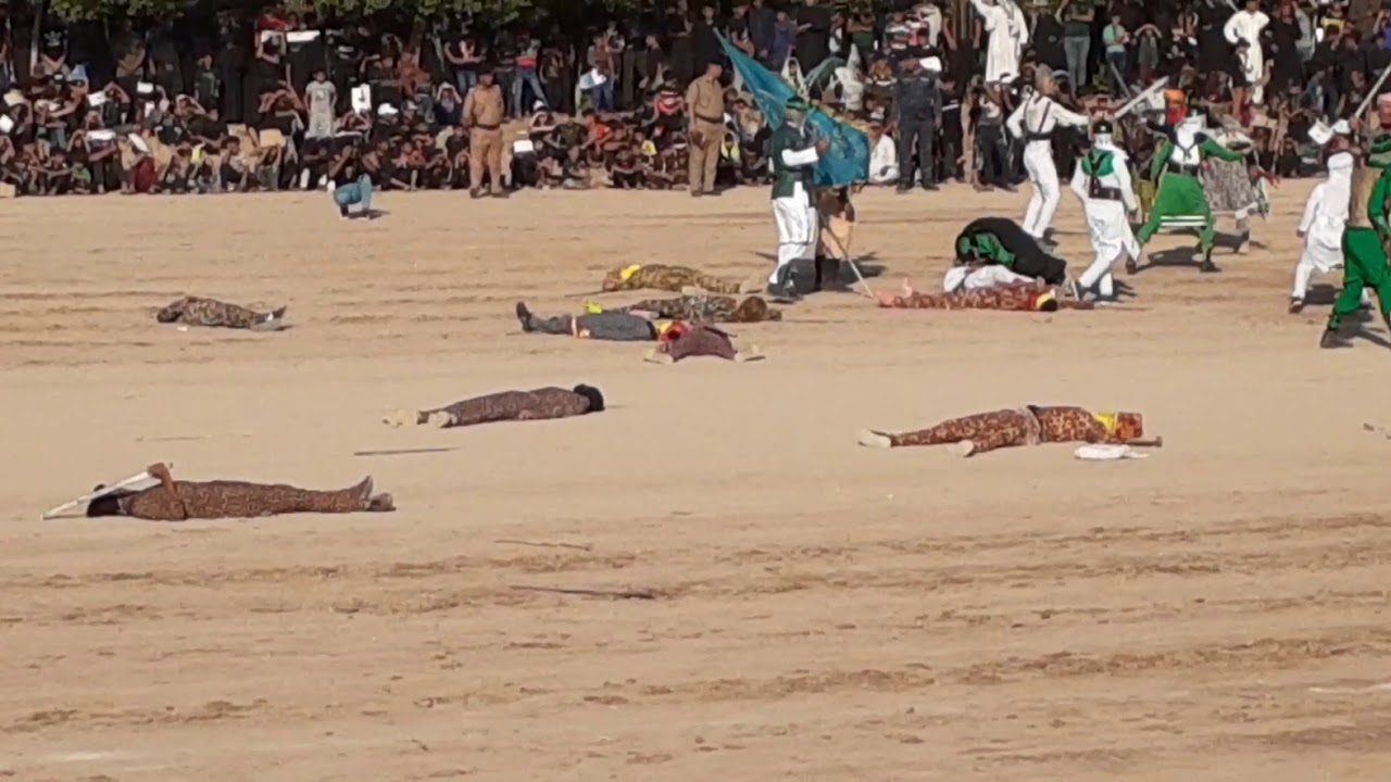 الجزء الأول من تمثيل واقعة الطف .موكب الامام موسى الكاظم ع اهالي ناحية نفر