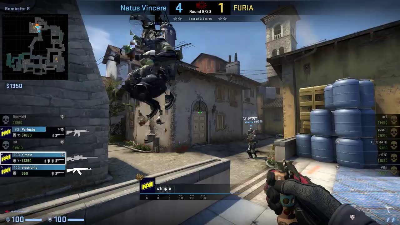 CS:GO POV Demo Na'Vi S1mple (25/14) vs FURIA (de_inferno) .