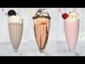3 Delicious Milkshake Recipes  | Chocolate Milkshake | Oreo Milkshake | Strawberry Milkshake