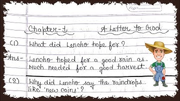 NCERT- CLASS 10 ENGLISH FIRST FLIGHT CHAPTER: 1 A LETTER TO GOD  - QUESTION-ANSWER (SHORT ANSWERS)