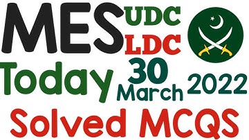 Today MES UDC and LDC Paper held 30 March 2022|UDC and LDC Paper|MES UDC and LDC Past papers