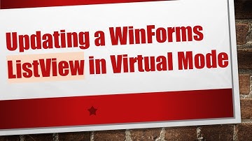 Updating a WinForms ListView in Virtual Mode