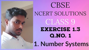 CBSE | Class 9 |  Exercise 1.3-Q.No. 1 (i) to (vi) | 1. Number Systems | NCERT Solutions | Tamil