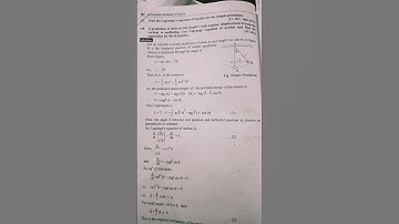 Lagrange equation of motion for simple pendulum Notes #bsc