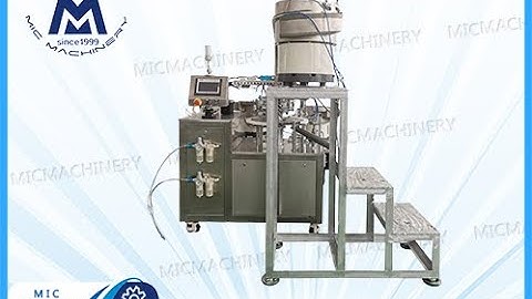 glue filling machine: One minute to show you how does machine fill glue into bottle and cap it.