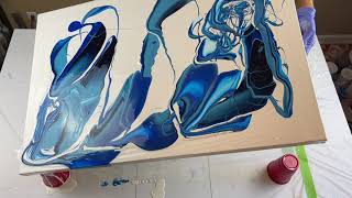 I Have The Blues Did I Get Pearls With House Paint? Acrylic Pouring - Fluid Art