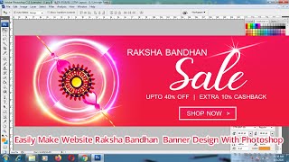 Easily Make Website Raksha Bandhan  Banner Design With Photoshop |87|