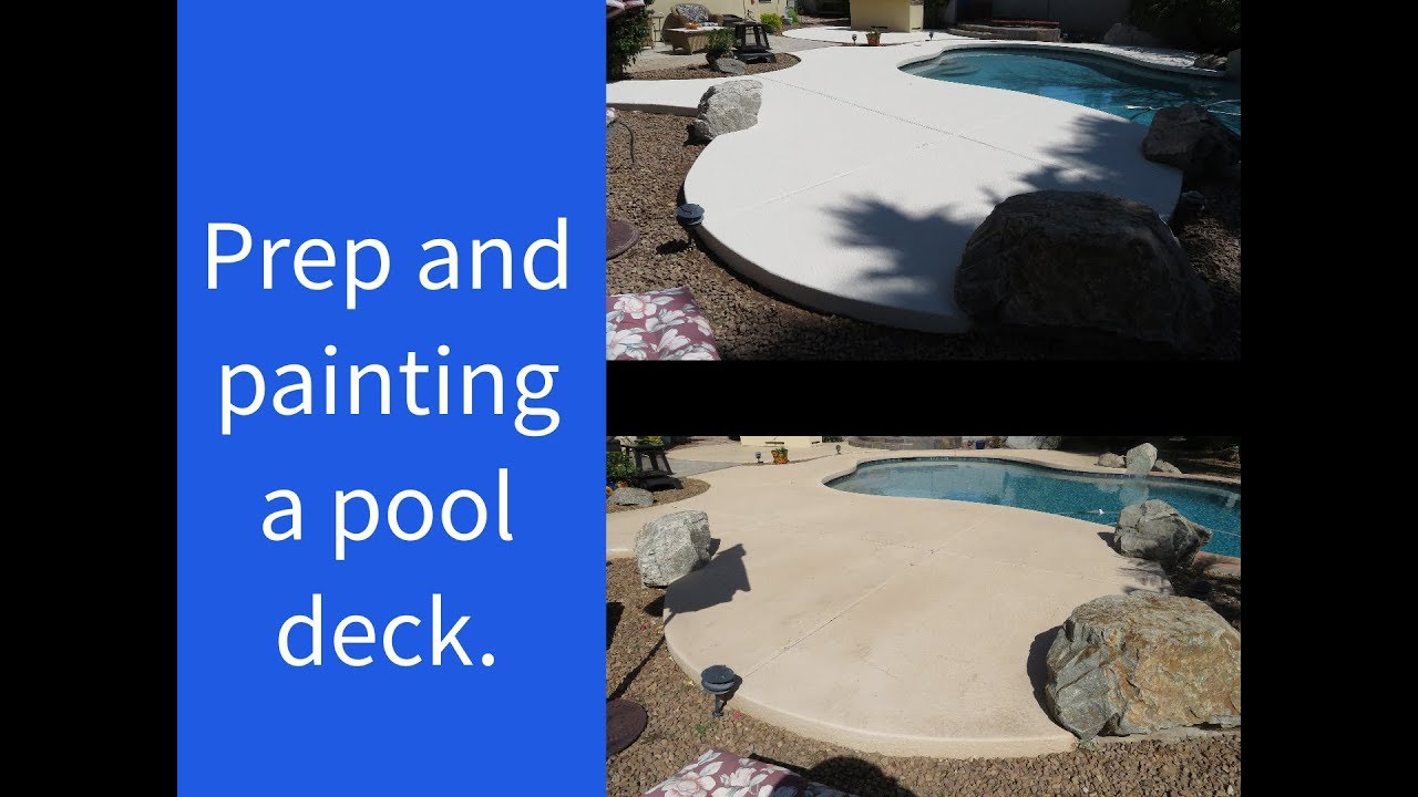 Painting a pool deck. YouTube