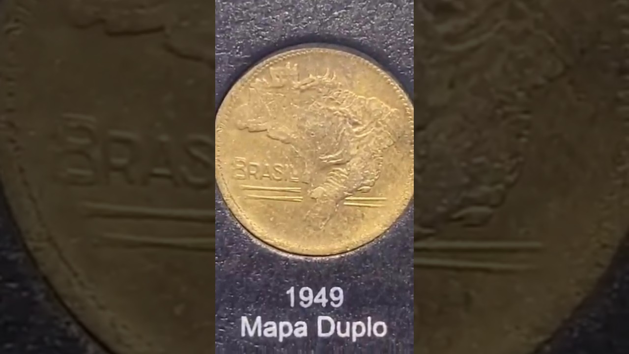 Mapa duplo - Anomalia na moeda de 2 cruzeiros de 1949