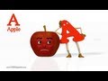 A for Apple Nursery rhymes 2 - 3D Animation Alphabet ABC Songs for children (ABC Song)