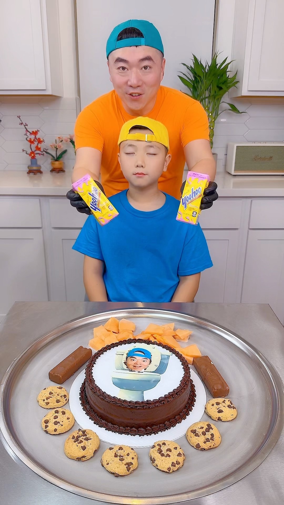 Skibidi Toilet cake VS cookie ice cream challenge!? #funny by Ethan Funny Family