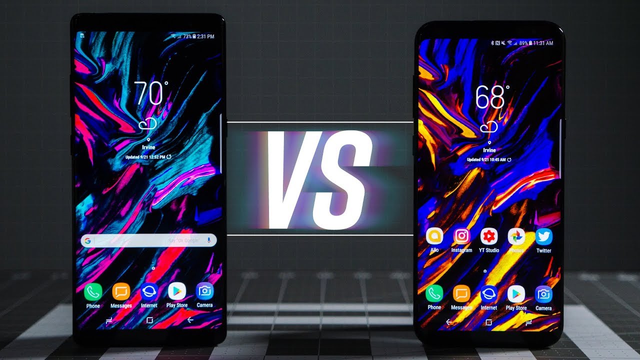 Samsung Galaxy Note 8 and Samsung Galaxy S8 Plus - Comparison