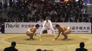 20131103 インカレ相撲 団体Aクラス予選三回戦1 東洋ー朝日