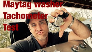 How to test a Maytag and whirlpool washer speed sensor. Tachometer test mode w10006355