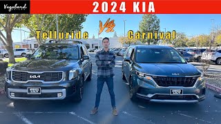 2024 Kia Telluride SX vs 2024 Kia Carnival EX