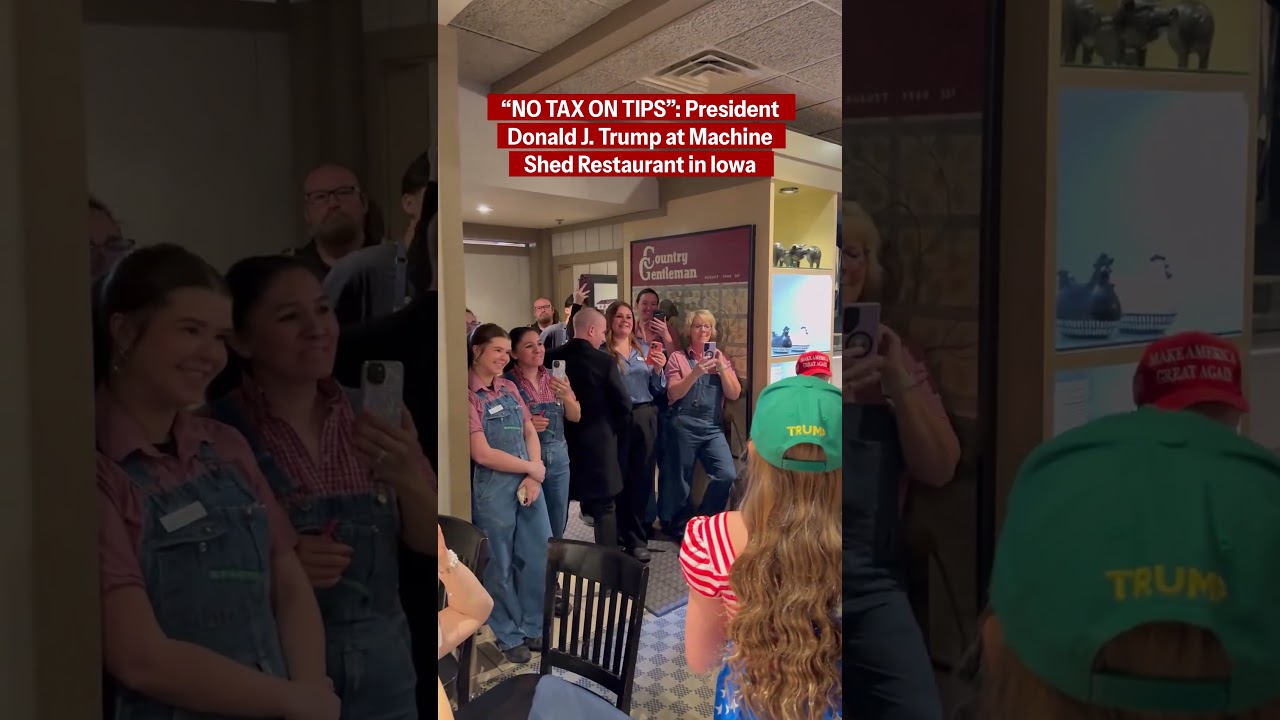 President Donald J. Trump meets with locals at the Machine Shed in Iowa. 🇺🇸